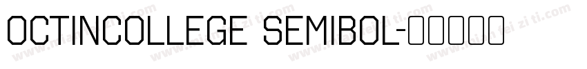 OctinCollege SemiBol字体转换